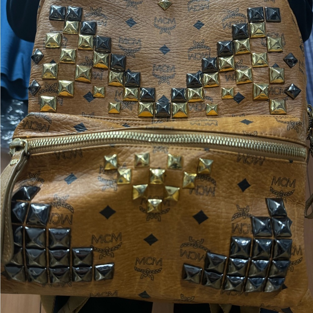 MCM Backpack in Brown and Gold - Picture 2 of 15